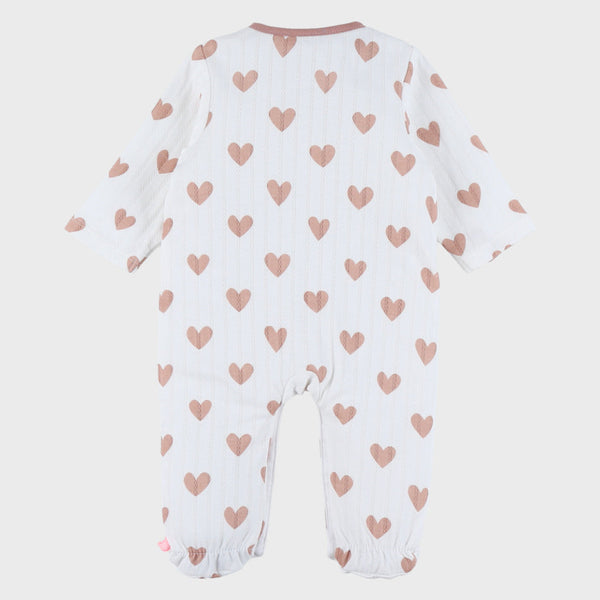 Pyjama bébé en coton pointelle – Petits Cœurs NOUKIES