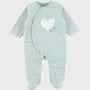 Pyjama bébé en velours brodé Cœur Fleuri NOUKIES