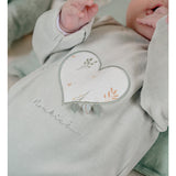 Pyjama bébé en velours brodé Cœur Fleuri NOUKIES