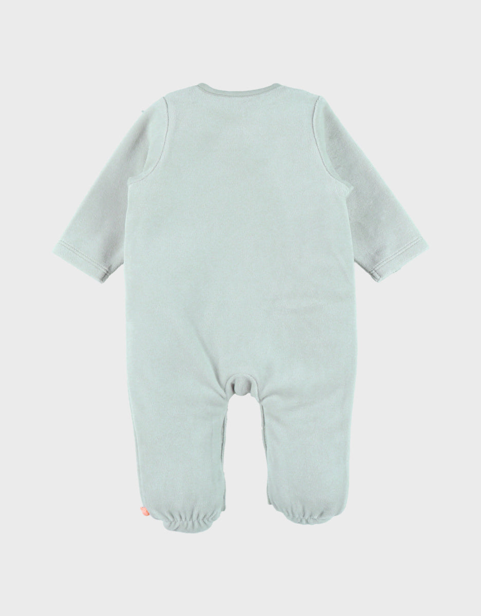 Pyjama bébé en velours brodé Cœur Fleuri NOUKIES