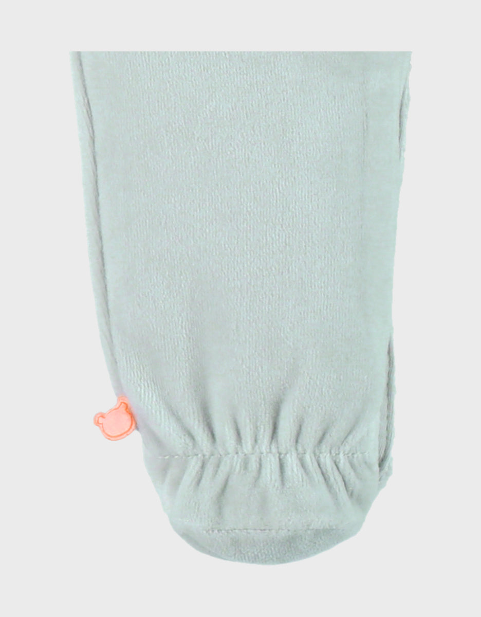 Pyjama bébé en velours brodé Cœur Fleuri NOUKIES