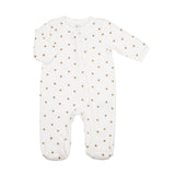 Pyjama bébé en velours – Tête d’ourson moka – Écru TROIS KILOS SEPT