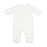 Pyjama bébé en velours – Tête d’ourson moka – Écru TROIS KILOS SEPT
