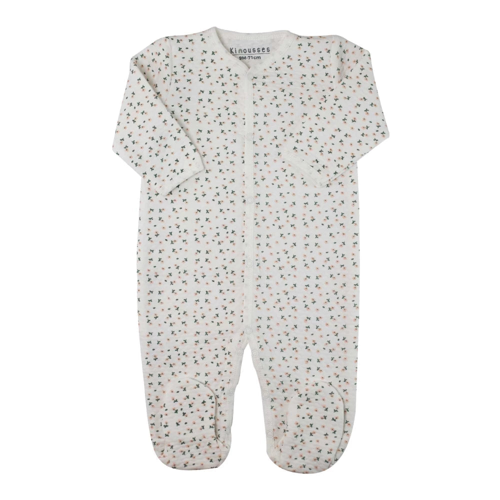 Pyjama bébé matelassé Petites Fleurs – 3 mois et 6 mois TROIS KILOS SEPT