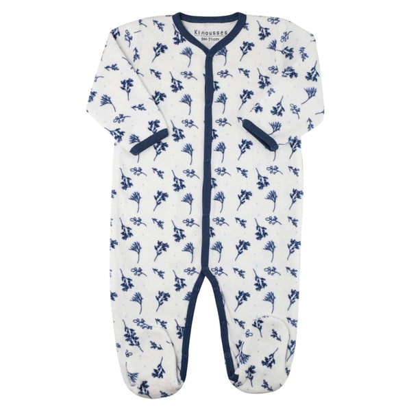 Pyjama en velours bébé Floral – douceur et confort dès la naissance TROIS KILOS SEPT