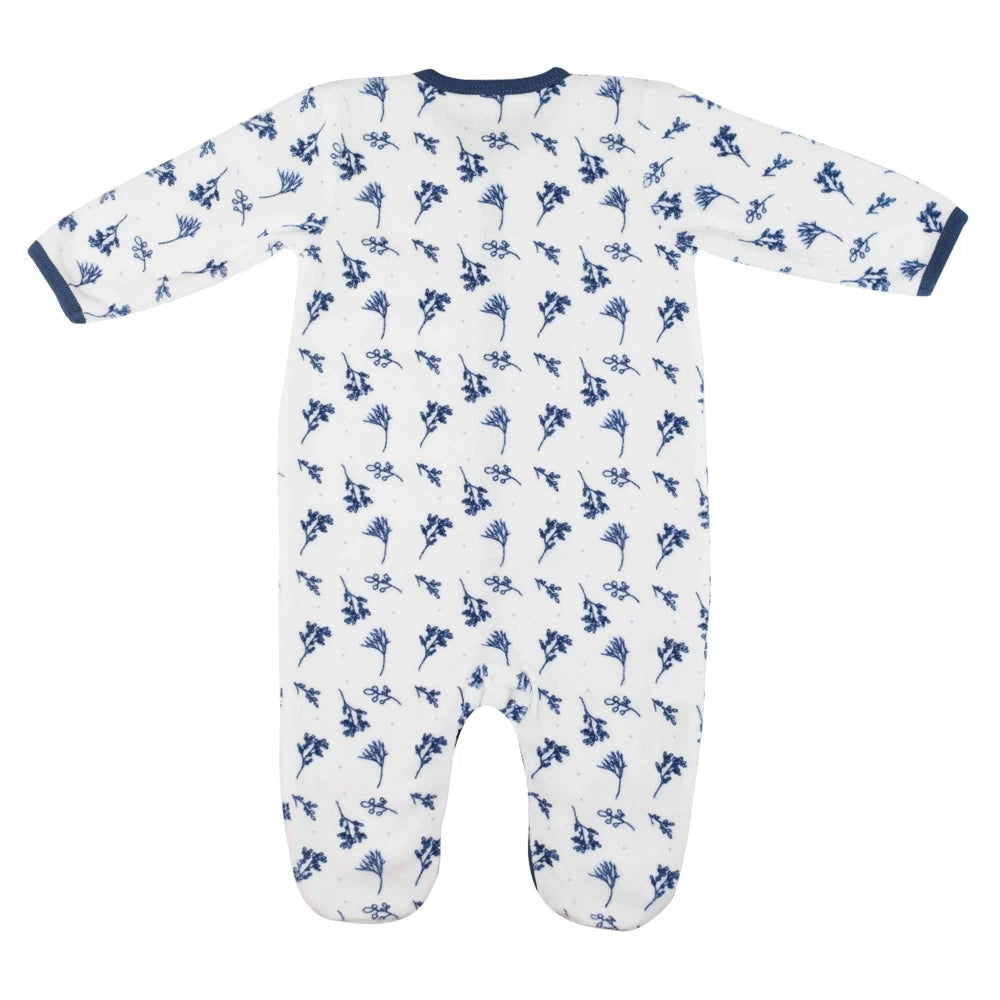Pyjama en velours bébé Floral – douceur et confort dès la naissance TROIS KILOS SEPT