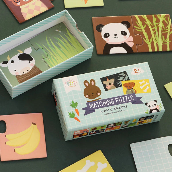 Qui mange quoi ? – Jeu d’association animaux & aliments – 10 puzzles MY LITTLE COMPANY