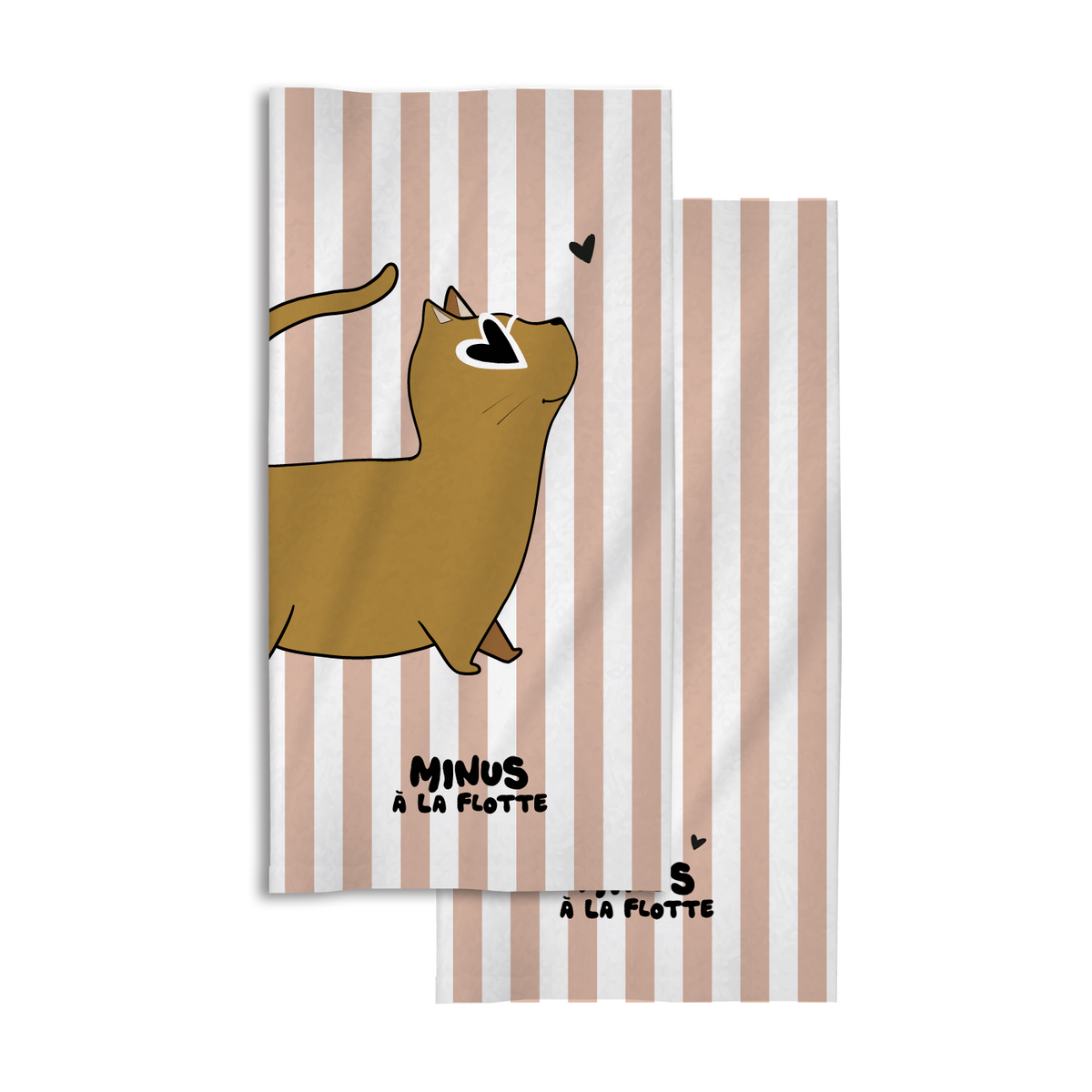 Serviette microfibre enfant Chat – serviette plage fun et légère ZAKUW