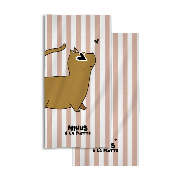 Serviette microfibre enfant Chat – serviette plage fun et légère ZAKUW