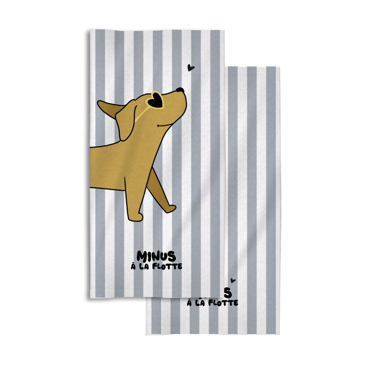 Serviette microfibre enfant Chien – serviette plage fun et légère ZAKUW