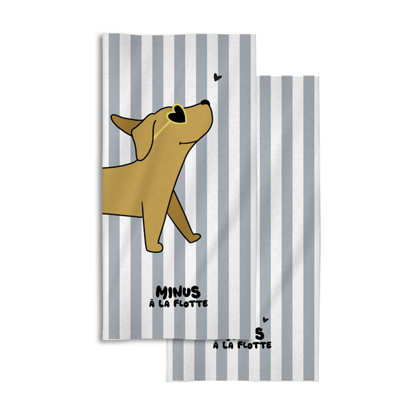 Serviette microfibre enfant Chien – serviette plage fun et légère ZAKUW