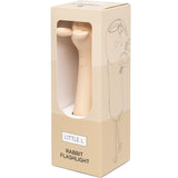 Lampe torche enfant lapin rechargeable USB-C. Lumière douce réglable idéale pour histoires du soir et explorations dès 3 ans.