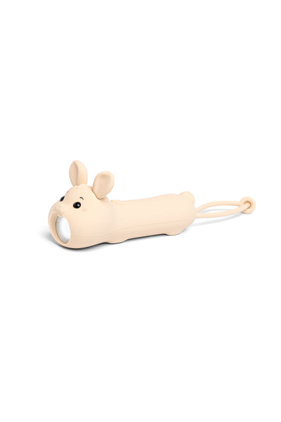 Lampe torche enfant lapin rechargeable USB-C. Lumière douce réglable idéale pour histoires du soir et explorations dès 3 ans.