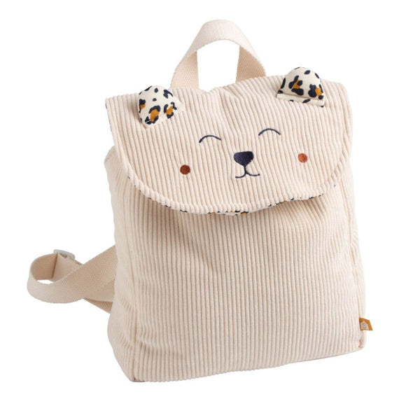 Sac à dos maternelle en velours côtelé Léopard - Sauthon SAUTHON