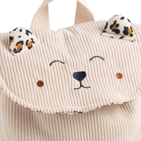 Sac à dos maternelle en velours côtelé Léopard - Sauthon SAUTHON