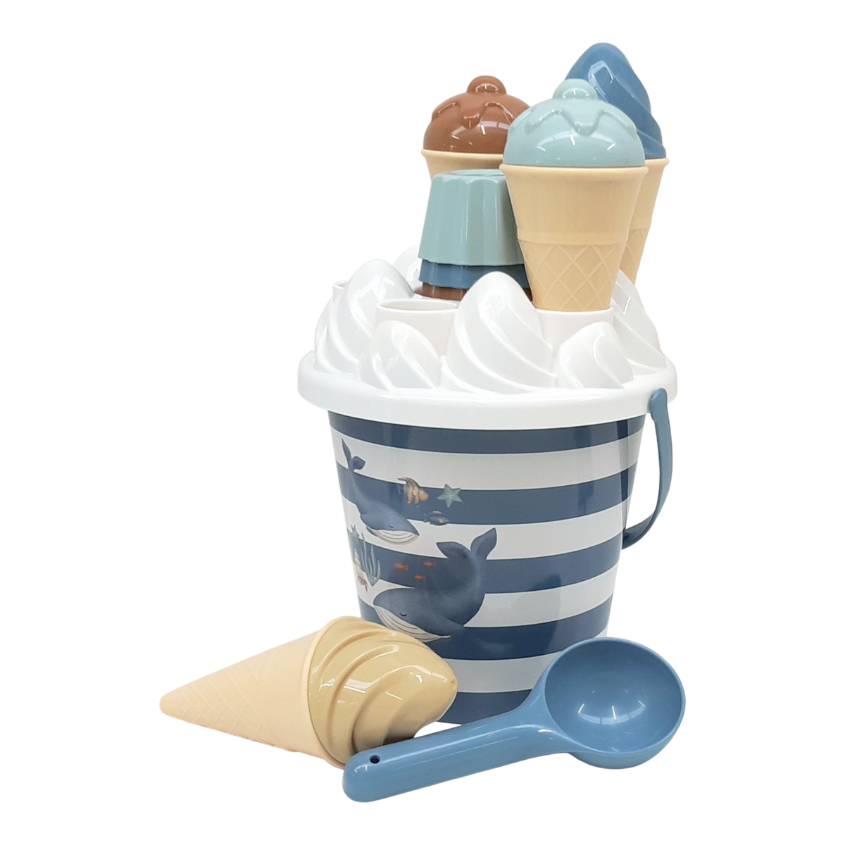 Seau de plage enfant avec accessoires glaces – Ocean World
