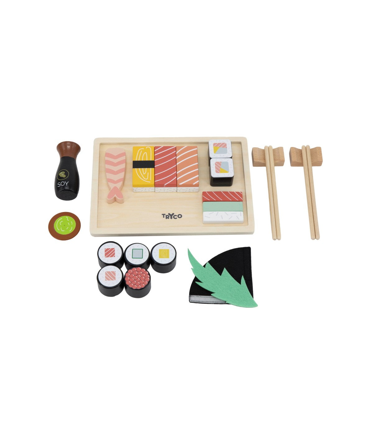 Service à sushi en bois enfant – jeu d’imitation dès 18 mois