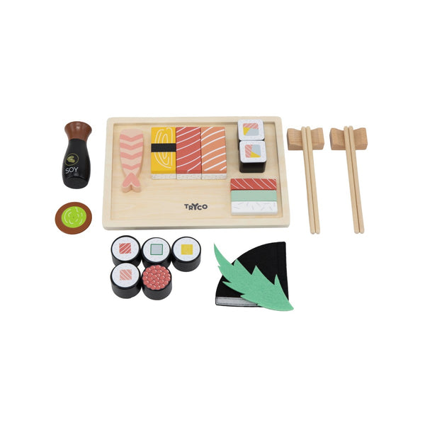 Service à sushi en bois enfant – jeu d’imitation dès 18 mois