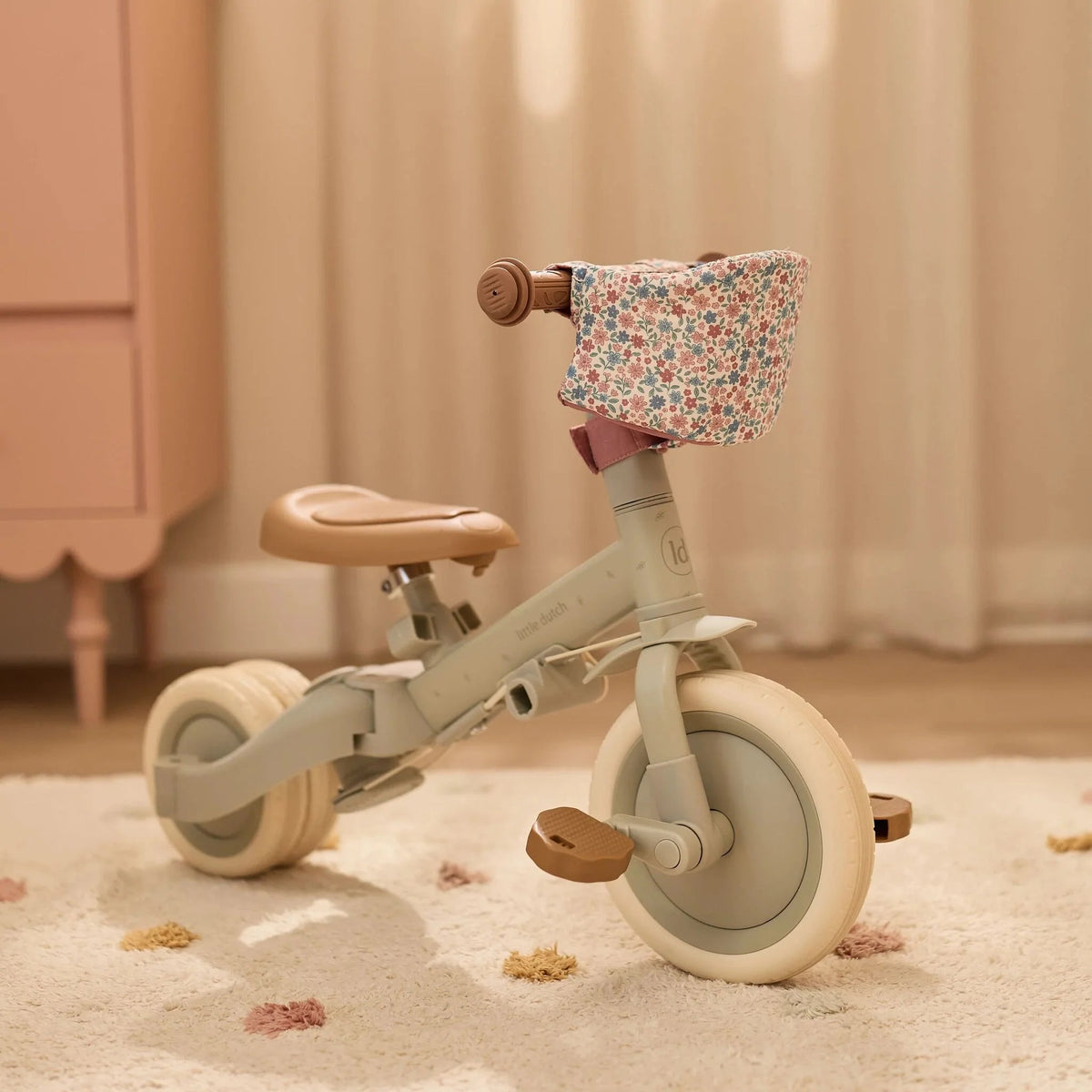 Siège de vélo pour poupée – Motif floral LITTLE DUTCH