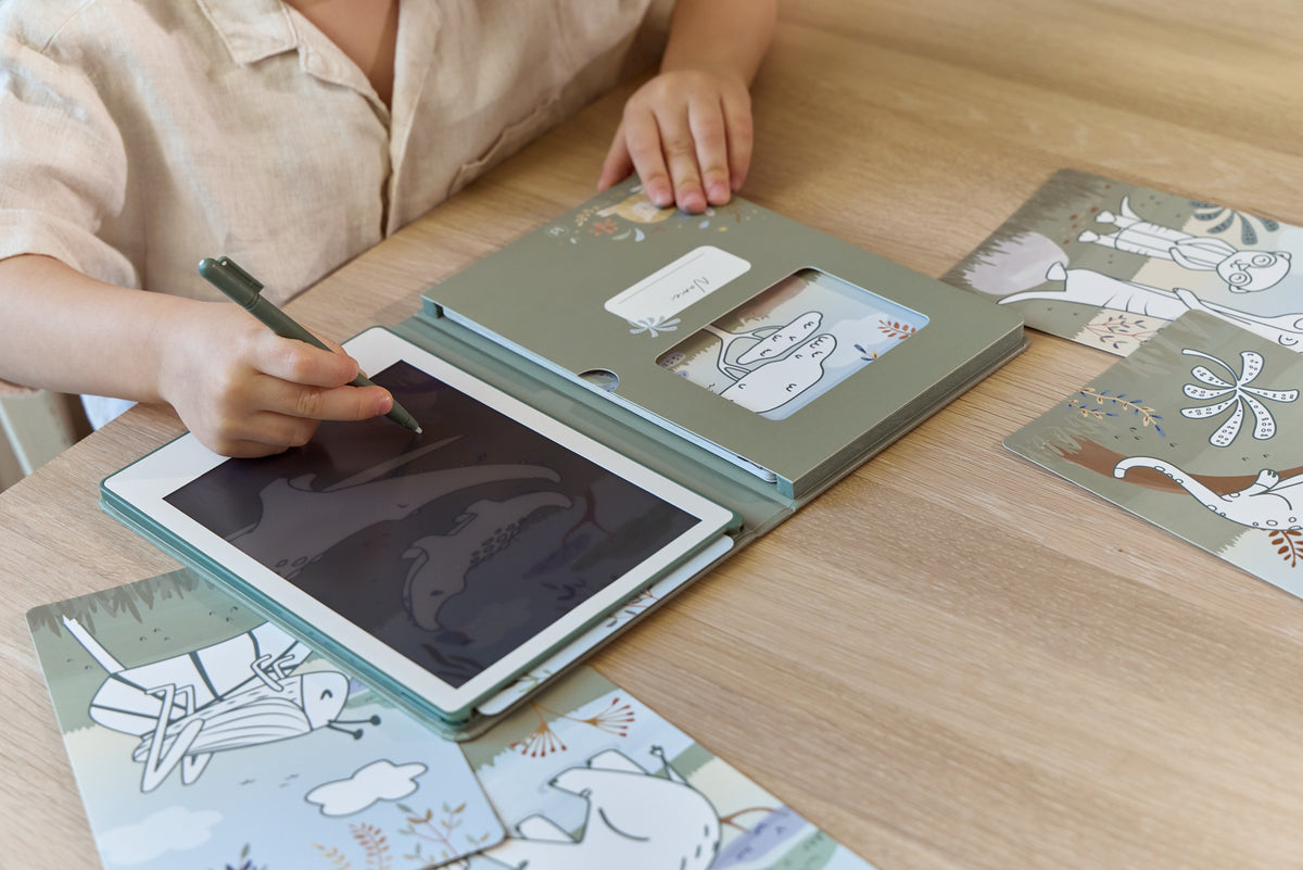 Tablette à dessin verte Safari Friends – tablette créative enfant