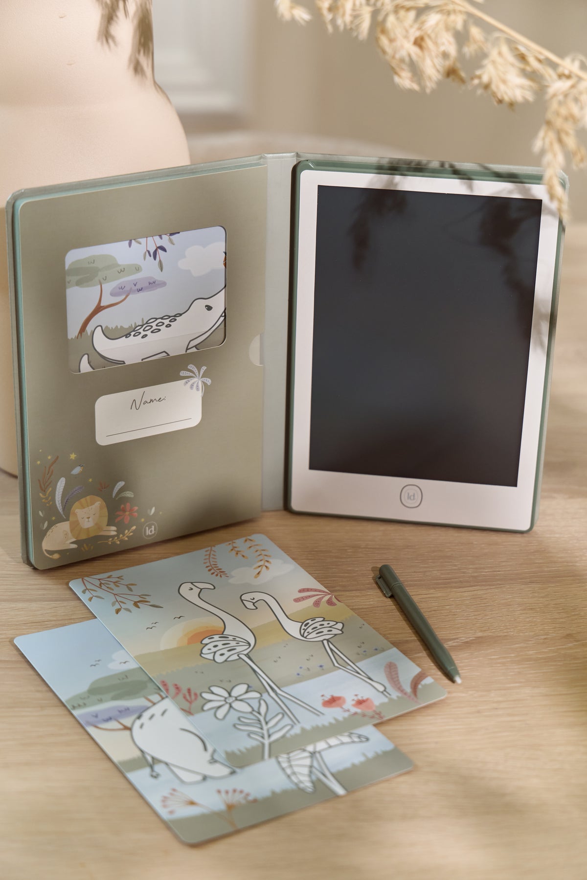 Tablette à dessin verte Safari Friends – tablette créative enfant