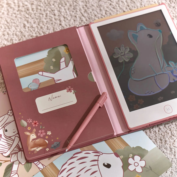 Tablette à dessin rose fairy garden – tablette créative enfant