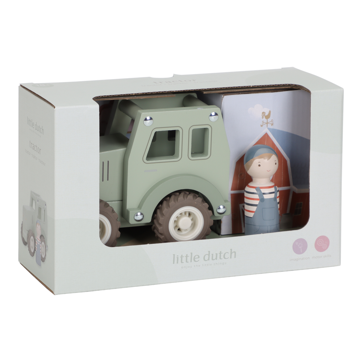 tracteur bois jouet enfant