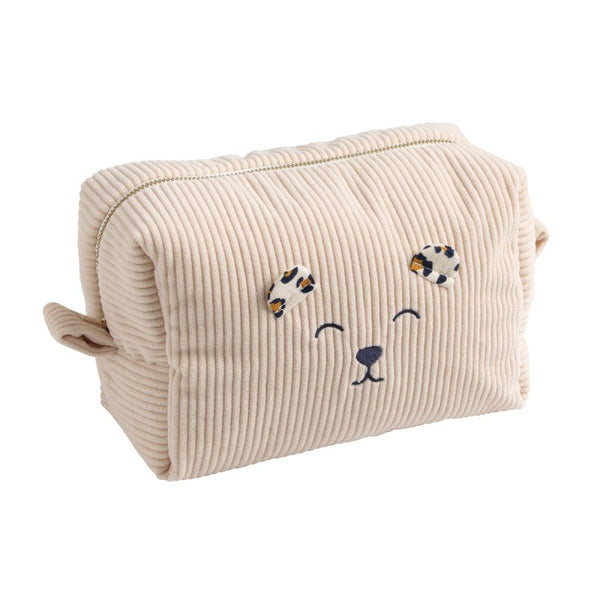 Trousse de toilette en velours côtelé Léopard - Sauthon SAUTHON
