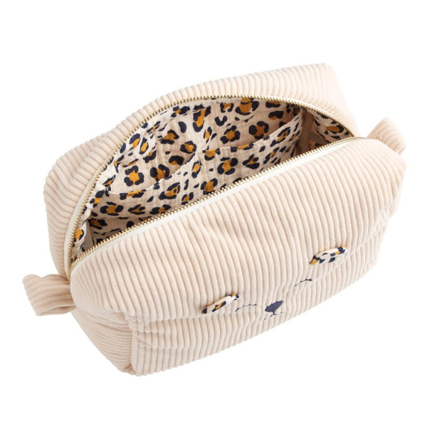 Trousse de toilette en velours côtelé Léopard - Sauthon SAUTHON