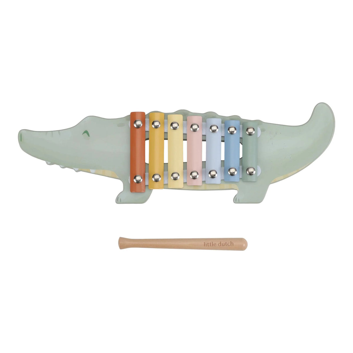 Xylophone Crocodile Safari Friends – instrument musical en bois LITTLE DUTCH