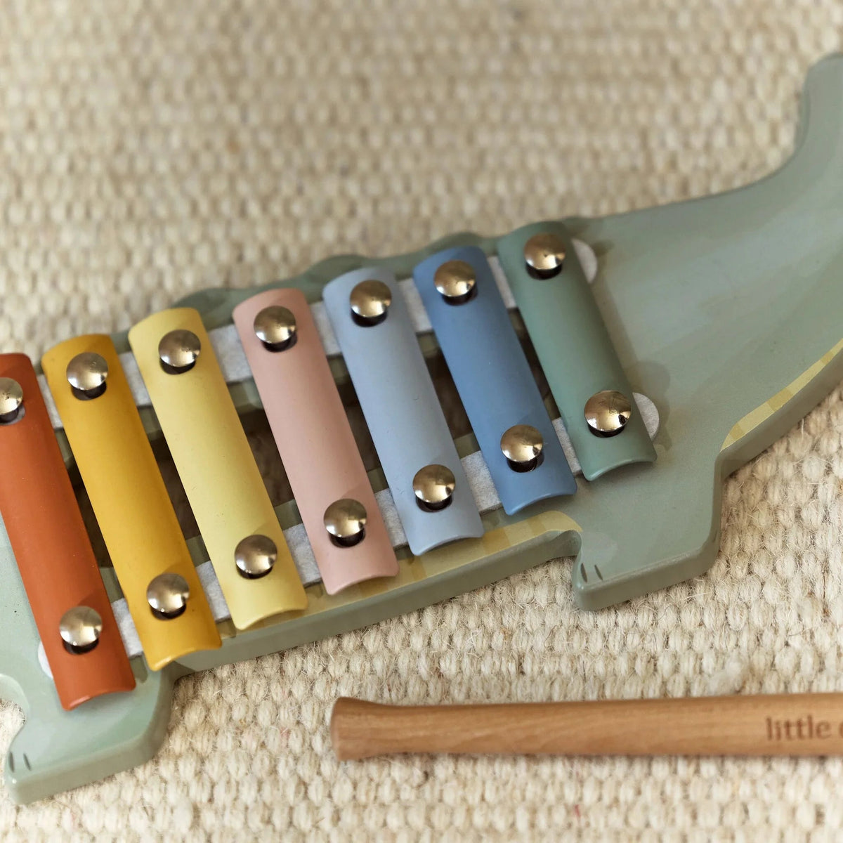 Xylophone Crocodile Safari Friends – instrument musical en bois LITTLE DUTCH
