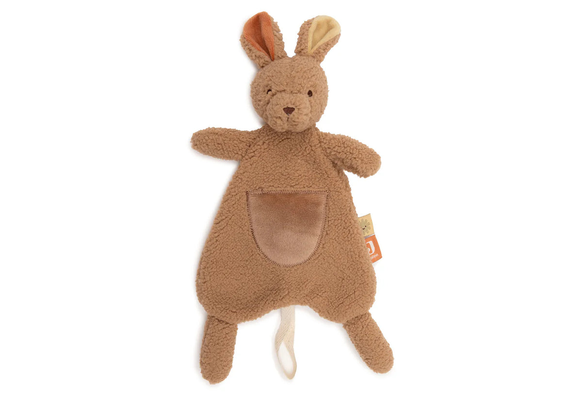 Attache tétine bébé kangourou douce et légère. Attache sucette pratique, rassurante et facile à attraper pour bébé. Idéale dès la naissance.