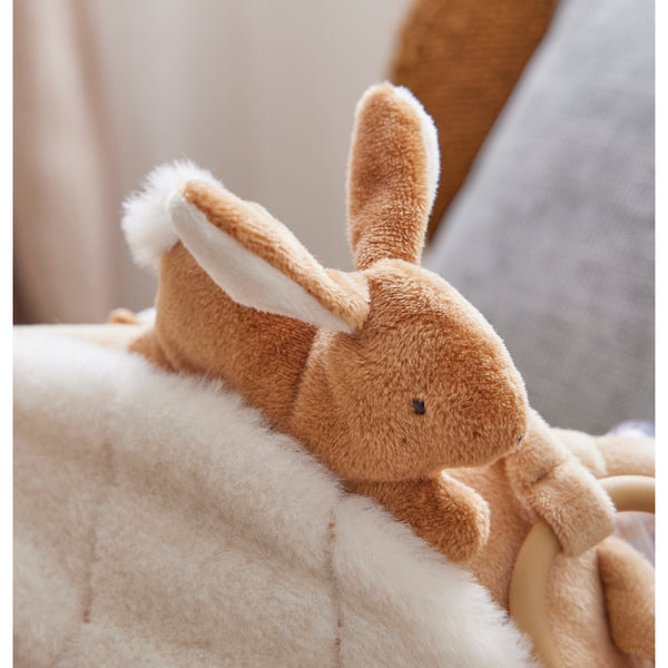 Peluche d'activités éléphant Bali en Veloudoux® et mousseline, caramel