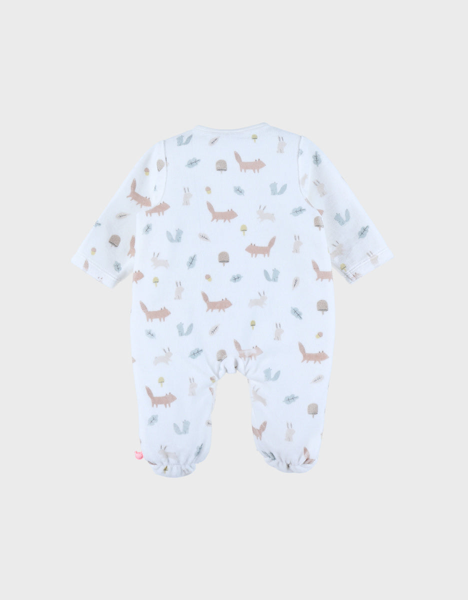 Pyjama bébé velours motif forêt enchantée NOUKIES