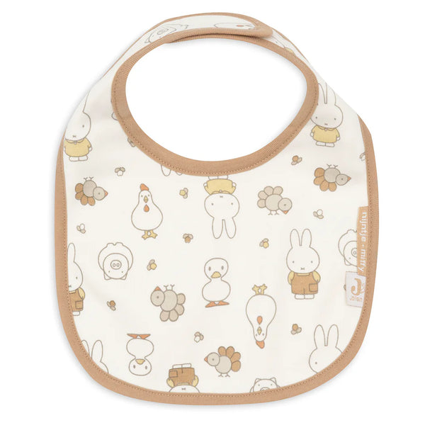 Lot de 5 bavoirs bébé imperméables Miffy Family Farm avec velcro pratique. Protégez les vêtements de bébé et facilitez les repas. Motifs colorés et adorables.
