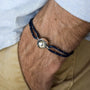 Bracelet bola pour papa bleu marine bijou grossesse fabriqué en France