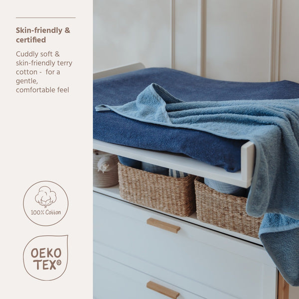 Cape de bain bébé bleue 75 x 75 cm - Meyco Baby JOLLEIN