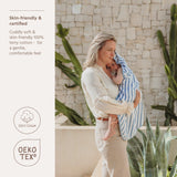Cape de bain bébé rayée en éponge jacquard 75 x 75 cm - bleue Meyco Baby MEYCO BABY