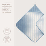 Cape de bain bébé rayée en éponge jacquard 75 x 75 cm - bleue Meyco Baby MEYCO BABY