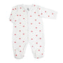 Pyjama Bébé Petits Cœurs Rouge – Velours Doux