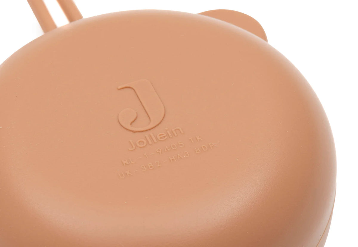 Étui à tétine en silicone sans BPA. Pratique, hygiénique et nomade, il protège la sucette de bébé en déplacement et s’accroche partout.