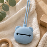 Étui tétine silicone bébé panda -  dusty blue GMLB