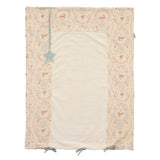 Housse matelas à langer bébé coton jardin enchanté étoile brodée