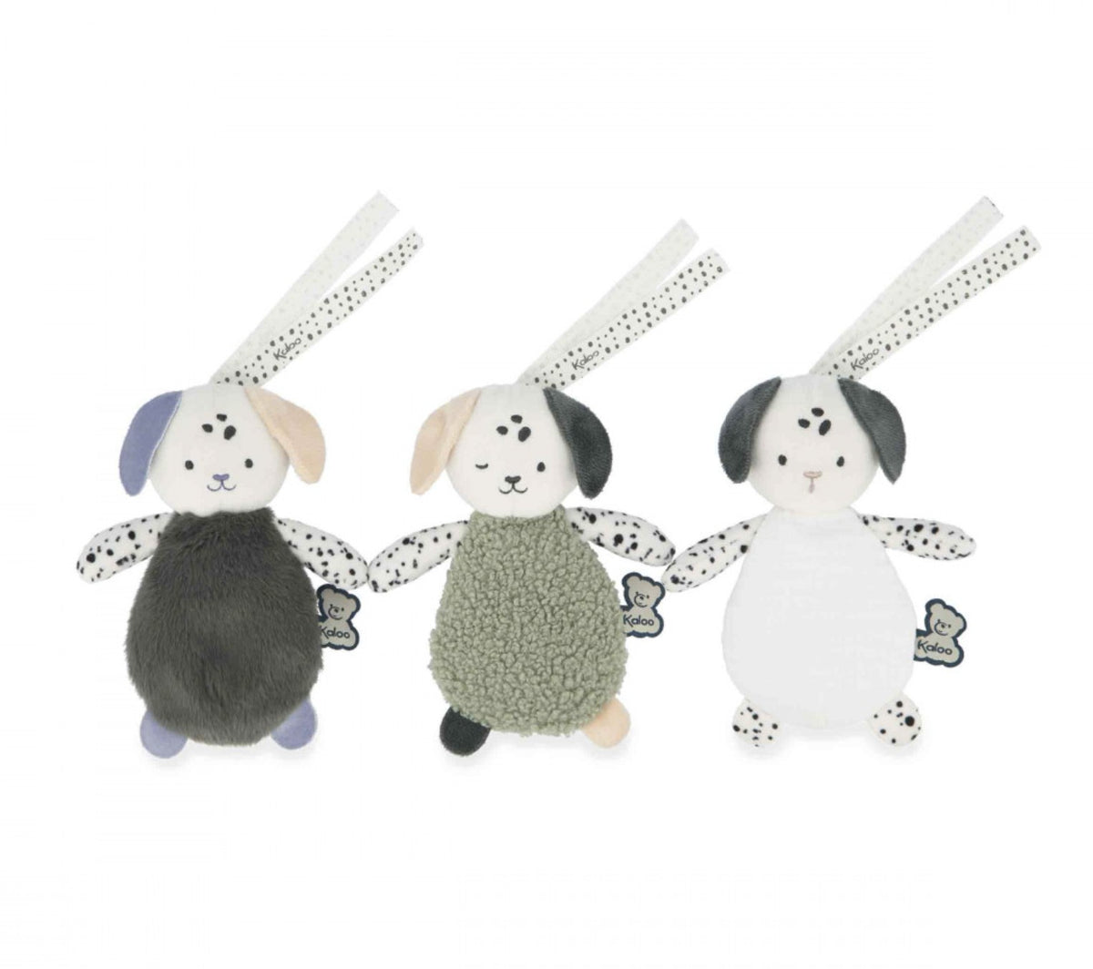Doudous sensoriels bébé naissance – Set de 3 chiots