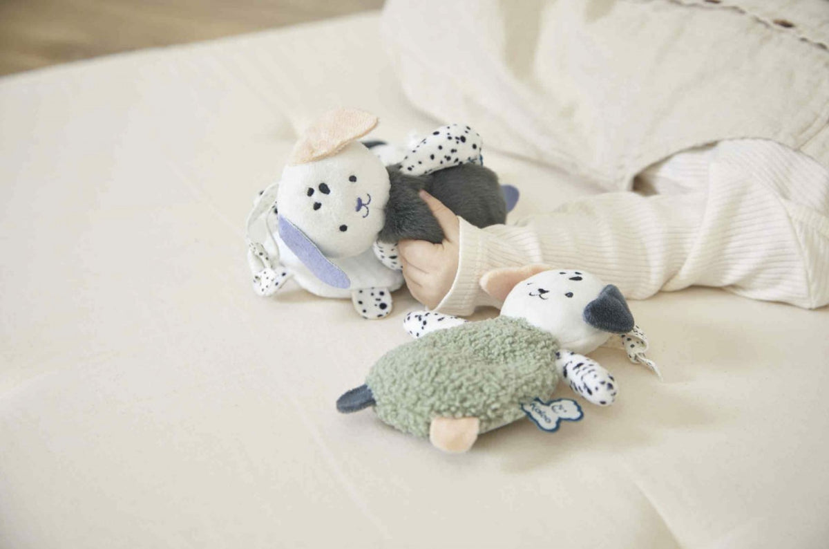 Doudous sensoriels bébé naissance – Set de 3 chiots