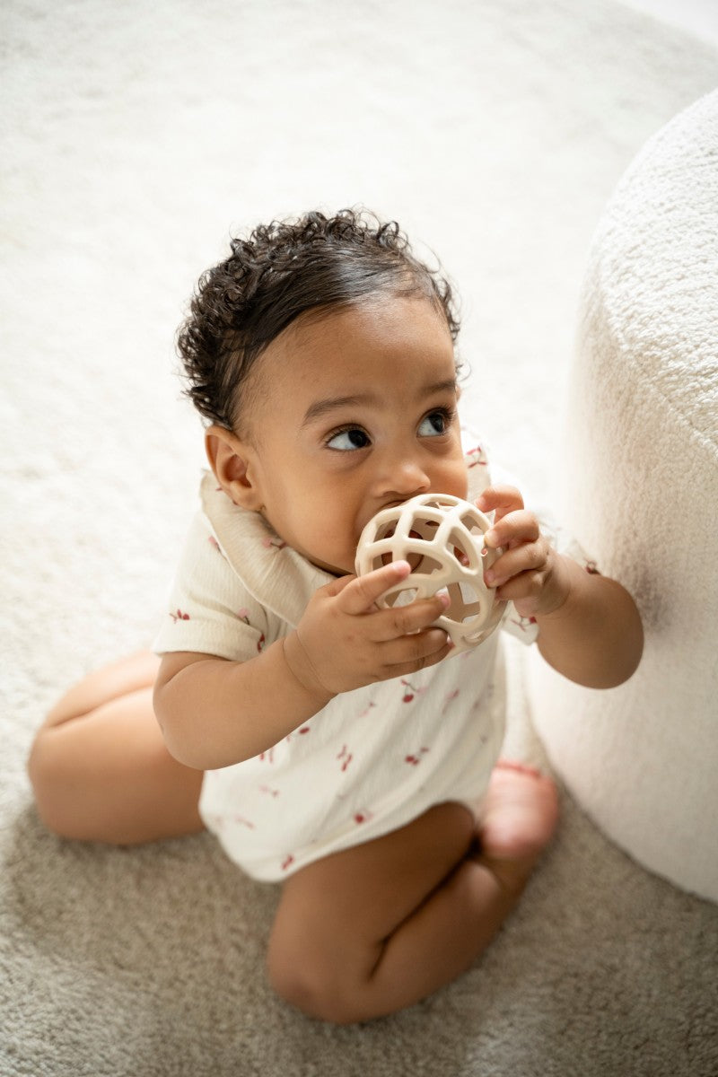 Jouet Balle Silicone – Lot de 2 Clay & Warm Linen BABY'S ONLY