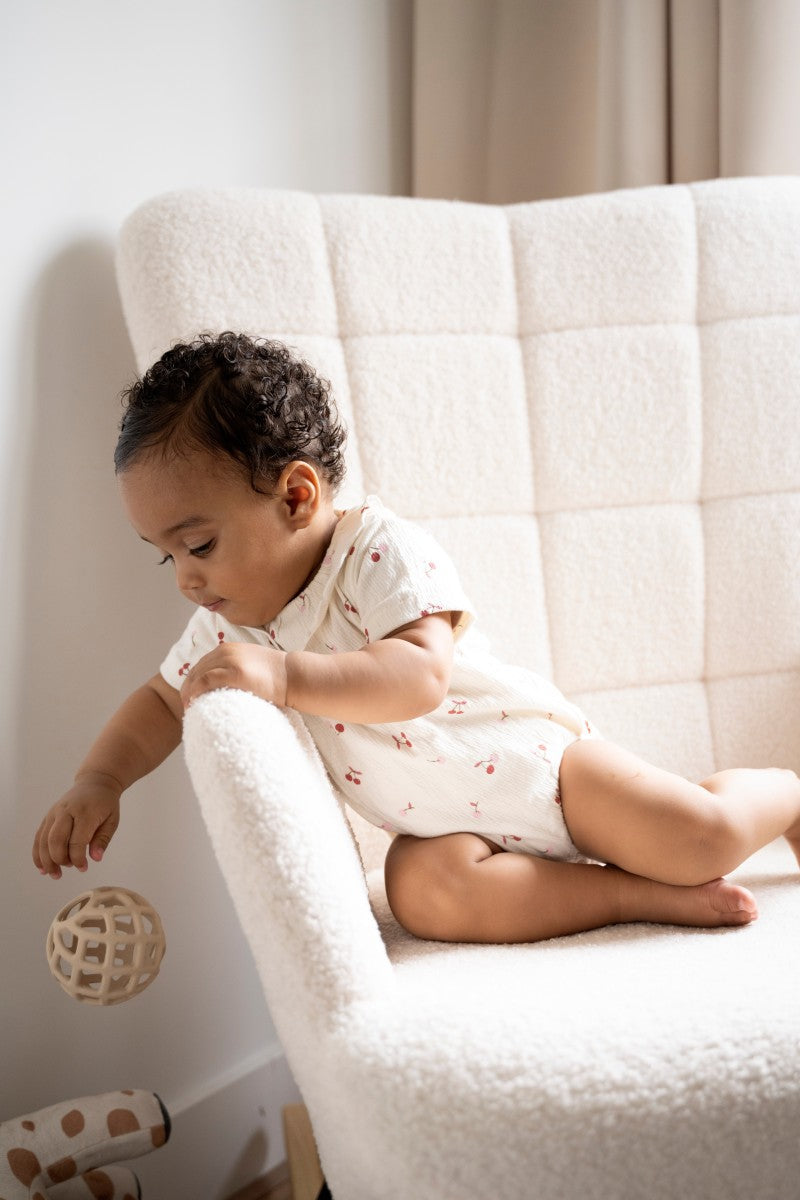Jouet Balle Silicone – Lot de 2 Clay & Warm Linen BABY'S ONLY