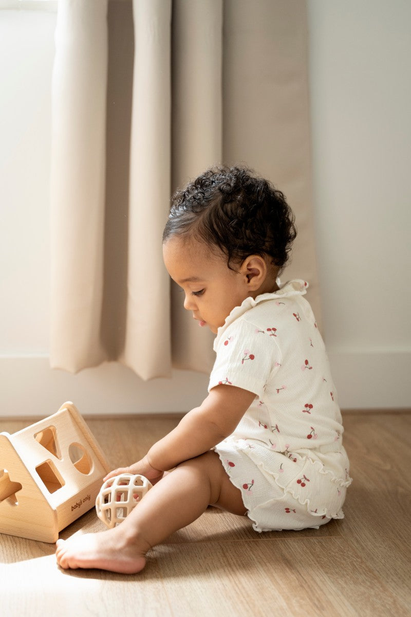 Jouet Balle Silicone – Lot de 2 Clay & Warm Linen BABY'S ONLY