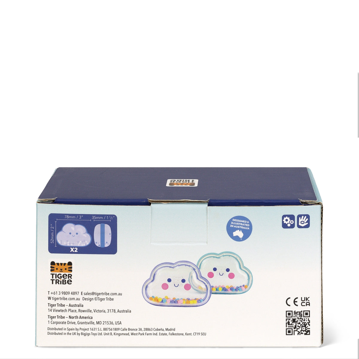 Jouet de bain bébé hochet nuage – jouet d’éveil sensoriel TIGER TRIBE