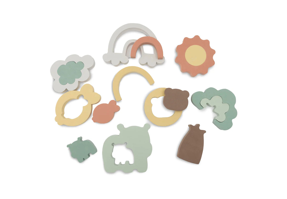 Offrez à bébé un puzzle de bain Kangourou ludique et éducatif ! Flottant, sûr et stimulant la motricité fine, ce jouet de bain rend chaque bain amusant et créatif. Boutique pour bébé spécialisée petit coeur salé
